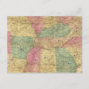 Cartão Postal Mapa histórico e militar dos EUA