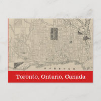 Mapa histórico, Vintage de Toronto, Canadá