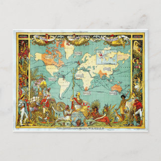 Cartão Postal Mapa Imperial da Federação do Mundo Showi
