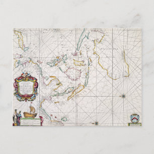 CARTÃO POSTAL MAPA: ÍNDICES LESTE, 1670