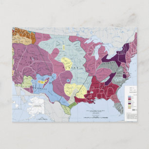 CARTÃO POSTAL MAPA: ÍNDIOS AMERICANOS