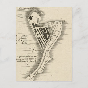 CARTÃO POSTAL MAPA: JAMAICA, 1755