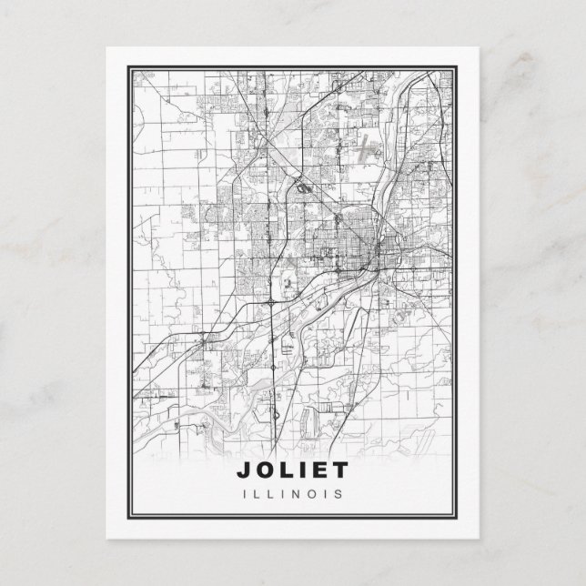 Cartão Postal Mapa Joliet (Frente)