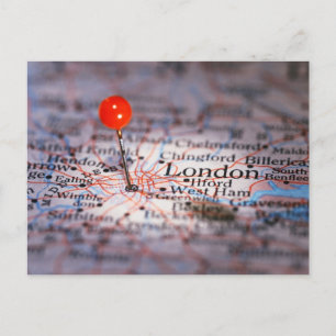 Cartão Postal mapa LONDON