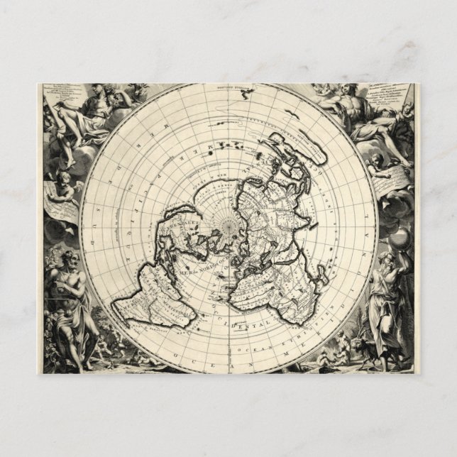 Cartão Postal Mapa mais antigo (Frente)