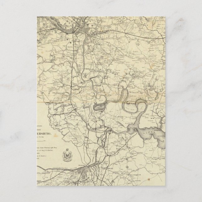 Cartão Postal Mapa Militar dos Estados Unidos (Frente)