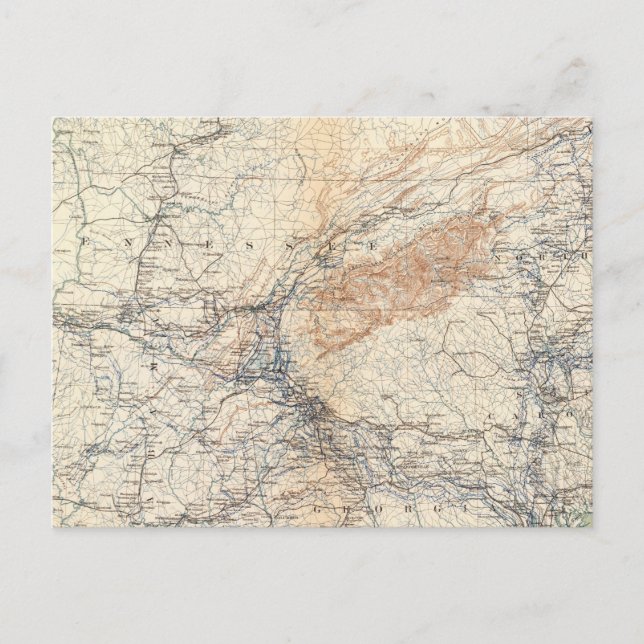 Cartão Postal Mapa militar, WT Sherman (Frente)