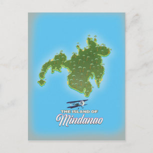 Cartão Postal Mapa Mindanao