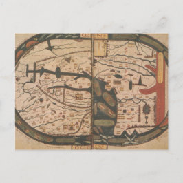 Cartão Postal Mapa mundial