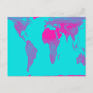 Cartão Postal Mapa Mundial