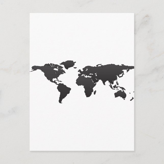 Cartão Postal Mapa Mundial (Frente)