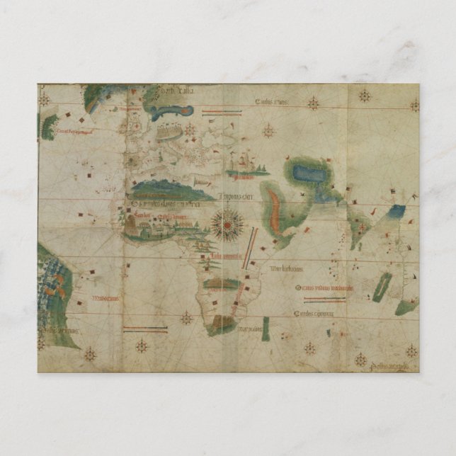 Cartão Postal Mapa Mundial (Frente)