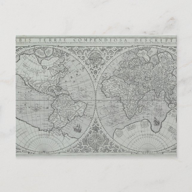 Cartão Postal Mapa Mundial 10 (Frente)