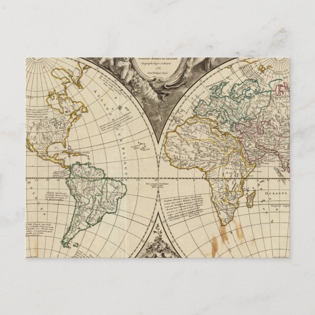 Cartão Postal Mapa Mundial 8 (Frente)