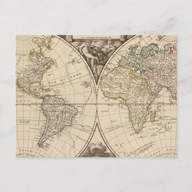 Cartão Postal Mapa Mundial 9 (Frente)