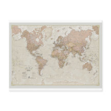 Mapa Mundial Antiquado