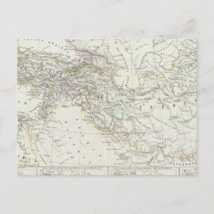 Cartão Postal Mapa Mundial do Hemisfério Leste