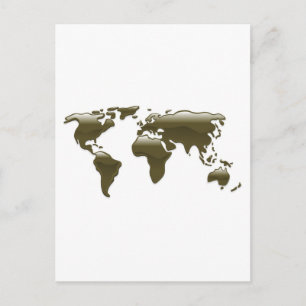 Cartão Postal Mapa mundial do petróleo líquido