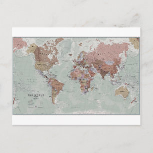 Cartão Postal Mapa Mundial Executivo