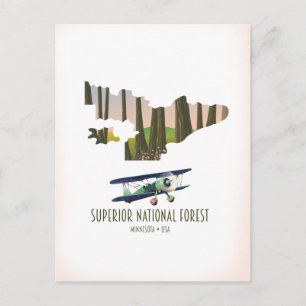 Cartão Postal Mapa nacional superior de colheita de Minnesota