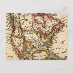 Cartão Postal Mapa Norte-Americano 2