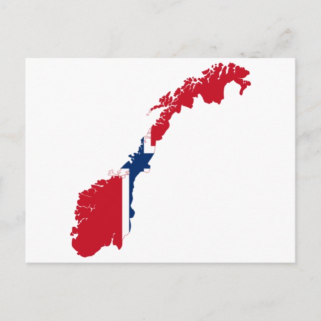 CARTÃO POSTAL MAPA NORUEGA (Frente)