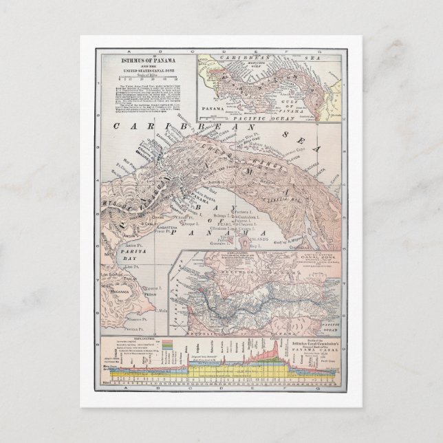 CARTÃO POSTAL MAPA: PANAMÁ, 1907 (Frente)
