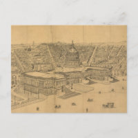 Mapa Pictórico Antigo de Washington D.C. (1872)