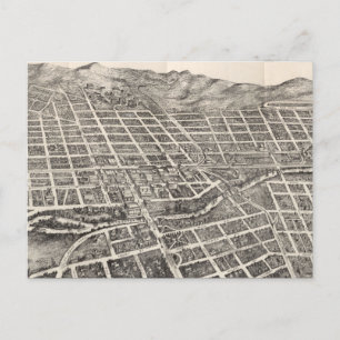 Cartão Postal Mapa Pictórico de Reno Nevada (1907)