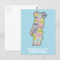 Mapa político de Portugal