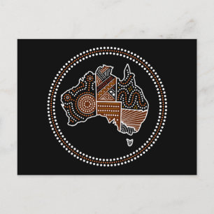 Cartão Postal Mapa pontilhado da Austrália