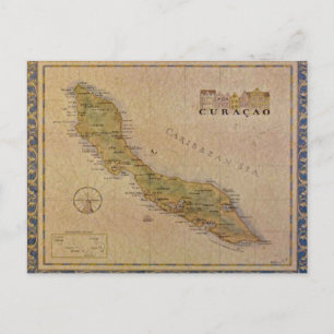 Cartão Postal Mapa postal de Curaçao