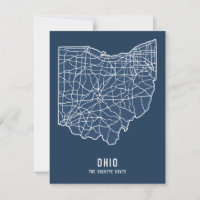 Mapa rodoviário do estado de Ohio nos EUA - mapa d