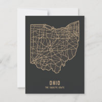 Mapa rodoviário do estado de Ohio nos EUA - Mapa d