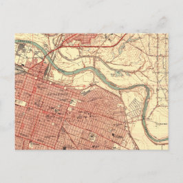 Cartão Postal Mapa Vintage da Califórnia em Sacramento