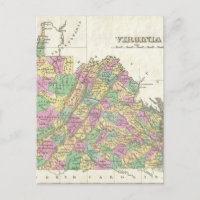Mapa Vintage da Virgínia (1827)