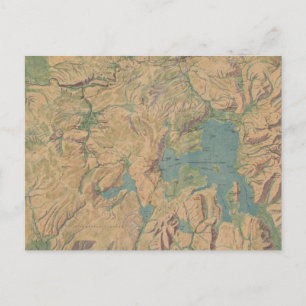 Cartão Postal Mapa Vintage do Parque Nacional de Yellowstone (19