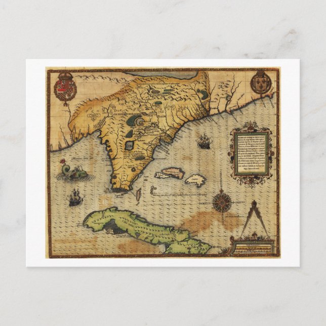 Cartão Postal MapaFlóridaPanorâmica (Frente)