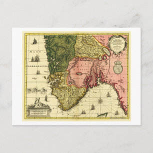 Cartão Postal MapaNoruegaPanorâmicaNoruega