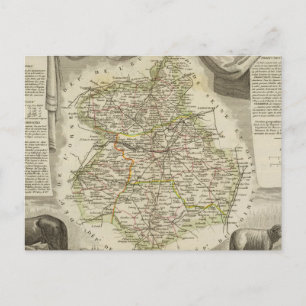 Cartão Postal Mapas de ilustração