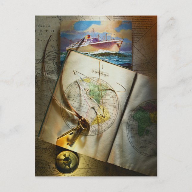 Cartão Postal Mapear E Comprimir (Frente)