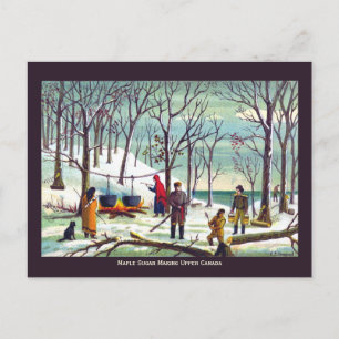 Cartão Postal Maple Syrup Sugar Fazer Upper Canada