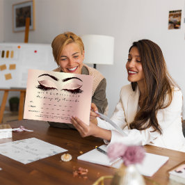 Cartão Postal Maquiagem de Extensão de Lashes de Certificado de