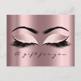 Cartão Postal Maquiagem de Rosa de Reparo de Olhos de Presente