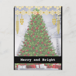 Cartão Postal Máquina branca preta Feliz Natal - Uma Foto