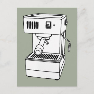 Cartão Postal Máquina de café expresso
