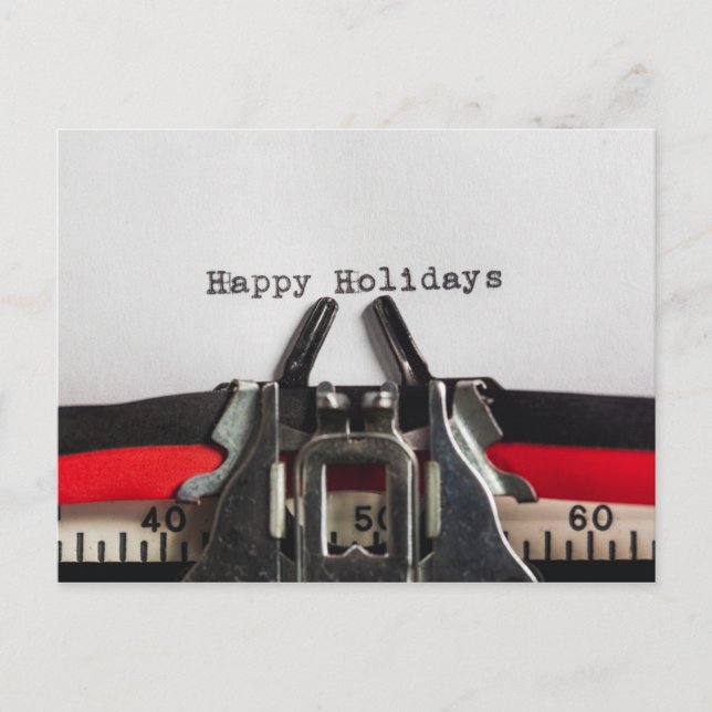 Cartão Postal Máquina de Digitalização de Feriados Felizes Perso (Frente)