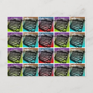 Cartão Postal Máquina de escrever "Pop de-arte Legal" para escri