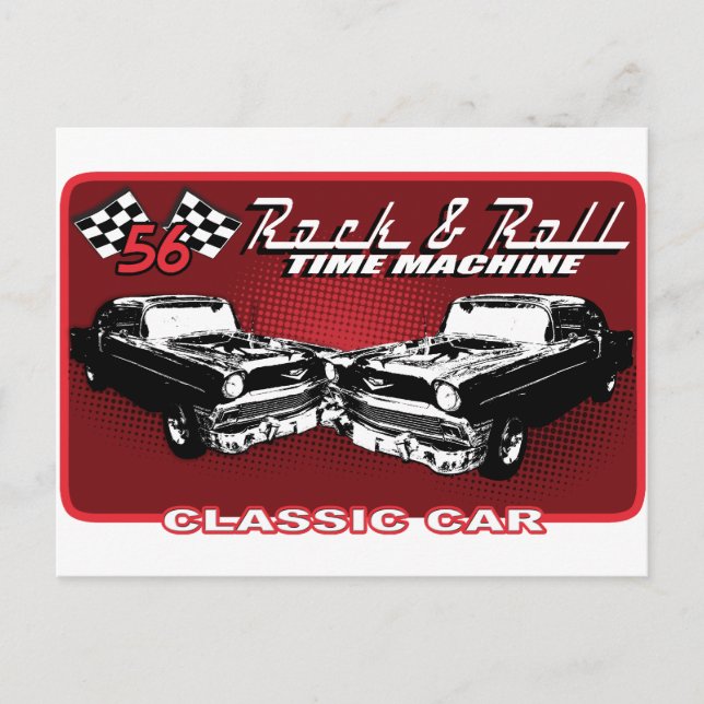 Cartão Postal Máquina de Tempo Rock & Roll (Frente)