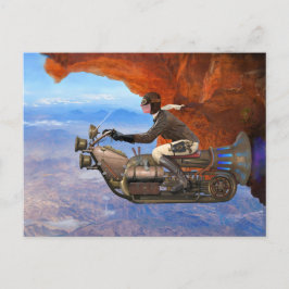 Cartão Postal Máquina Voadora Steampunk